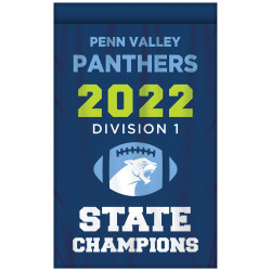 Front view of banner