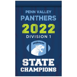 Back view of banner