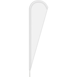 3' x 12' Custom Single Reverse Teardrop Flag