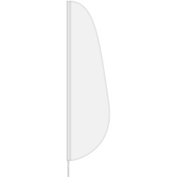 3' x 12' Custom Single Reverse Feather Flag