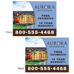 Full color front and back