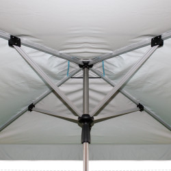 Interior of canopy on frame