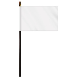 Single Reverse Polyester Stick Flags - HQ