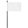 Single Reverse Polyester Stick Flags - HQ