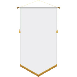 30" x 54" Podium Banner, V Cut/ with Fringe