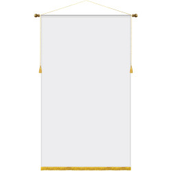 36" x 60" Podium Banner, Straight Cut with Fringe