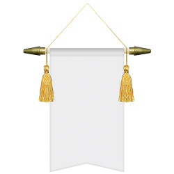 6" x 9" Podium Banner, Angle Cut / No Fringe