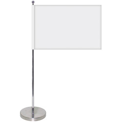 10.6-19.3" Metal Telescopic Flagpole with One Double Sided Flag