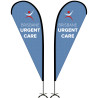 8' Portable Double Sided Teardrop Kit w/Cross Base