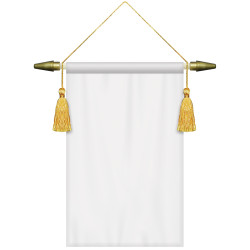 7" x 10" Podium Banner, Straight Cut/ No Fringe