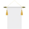 8" x 12" Podium Banner, Straight Cut/ No Fringe