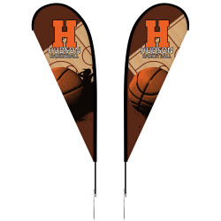 6' Double Sided Portable Teardrop Banner w/Hardware Set