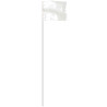 White 4" x 5" Marker Flag on a 21" Wire