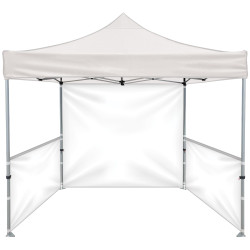 10' Heavy Duty Tent With One Full Double Sided Wall and Two Double Sided Half Walls