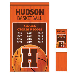3' x 5' Championship Banner Single Sided with Backliner Straight Cut