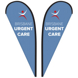 8' Double Sided Custom Portable Teardrop Banners