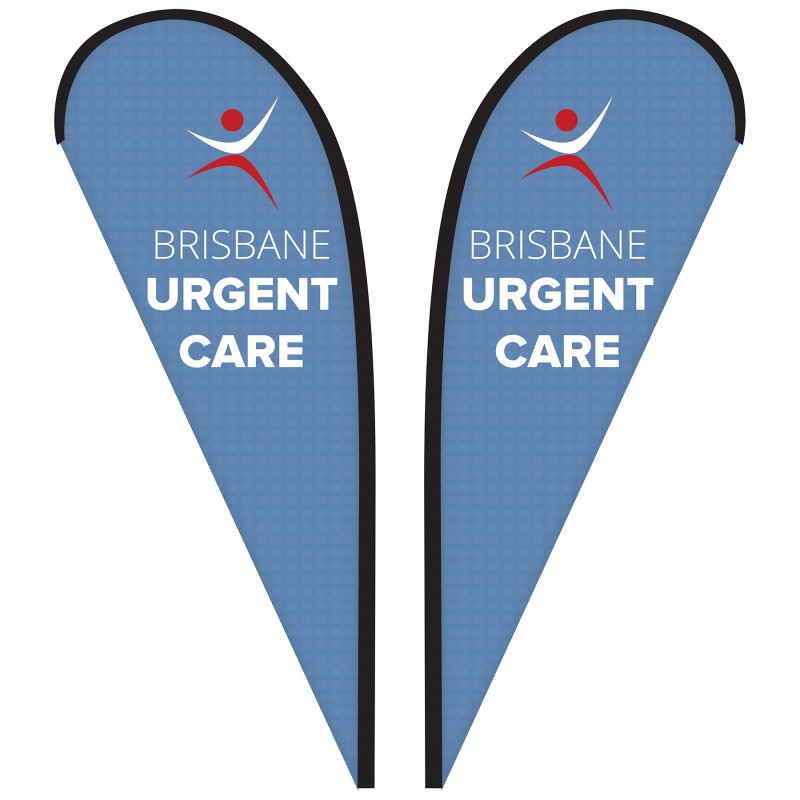 8' Double Sided Custom Portable Teardrop Banners