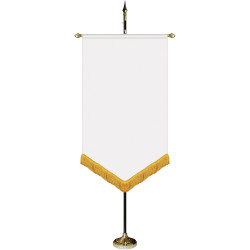 36" x 60" Premium Gonfalon 8' Kit / V-Cut / Fringe