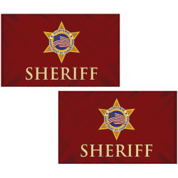 5' x 8' Double Sided Embroidered Flag with Pole Sleeve