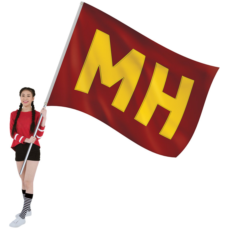 6' x 8' Nylon Two Letter School Spirit Flags