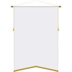 42" x 60" Podium Banner, Angle Cut / with Fringe