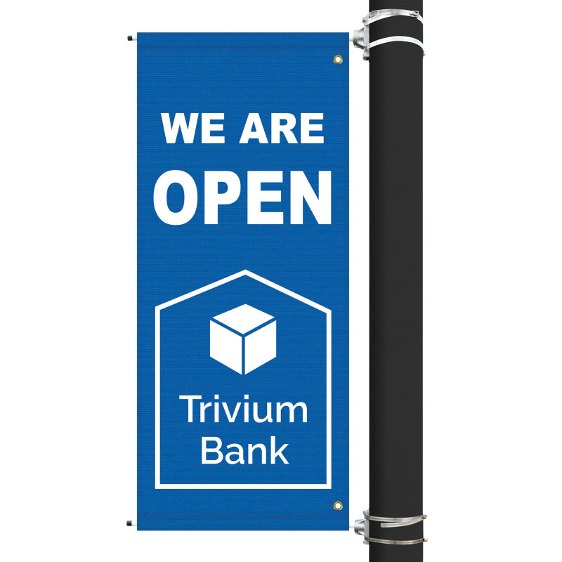54" x 22" Custom Sunbrella™ Avenue Banner-1 Color Imprint