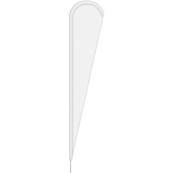 3' x 15' Custom Single Reverse Teardrop Flag