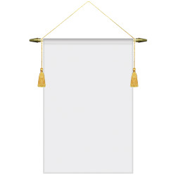 14" x 20" Podium Banner, Straight Cut/ No Fringe