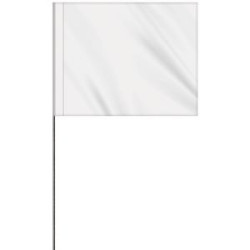 1-Color 4" x 5" Custom Vinyl Marking Flag with 15" Wire