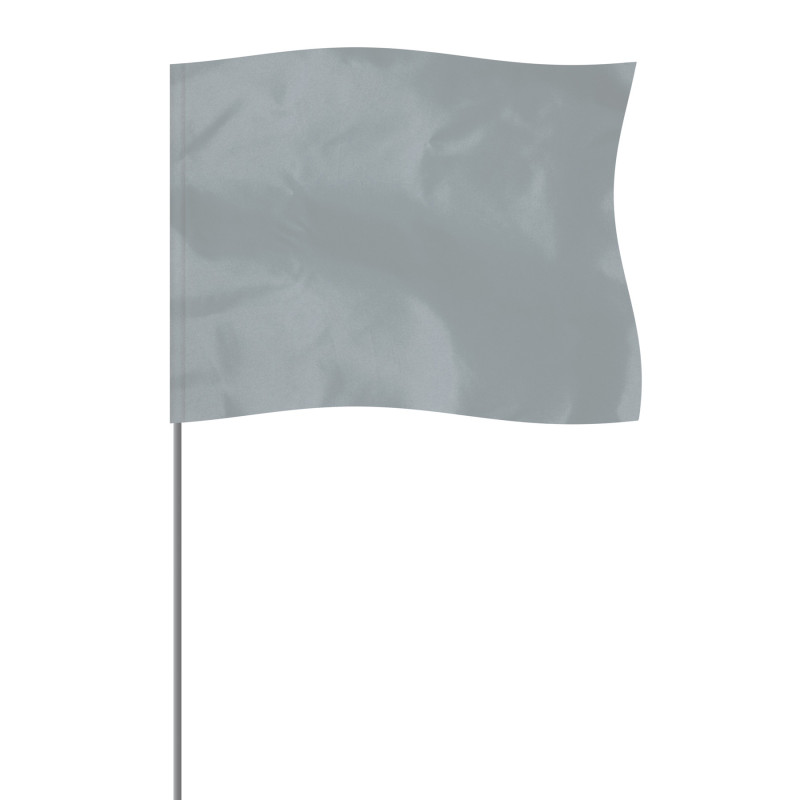 Silver 4" x 5" Marker Flag on a 21" Wire