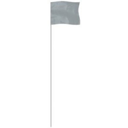 Silver 4" x 5" Marker Flag on a 21" Wire