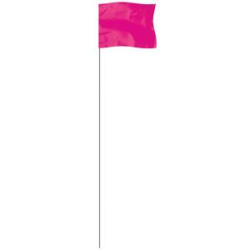Pink 4" x 5" Marker Flag on a 21" Wire