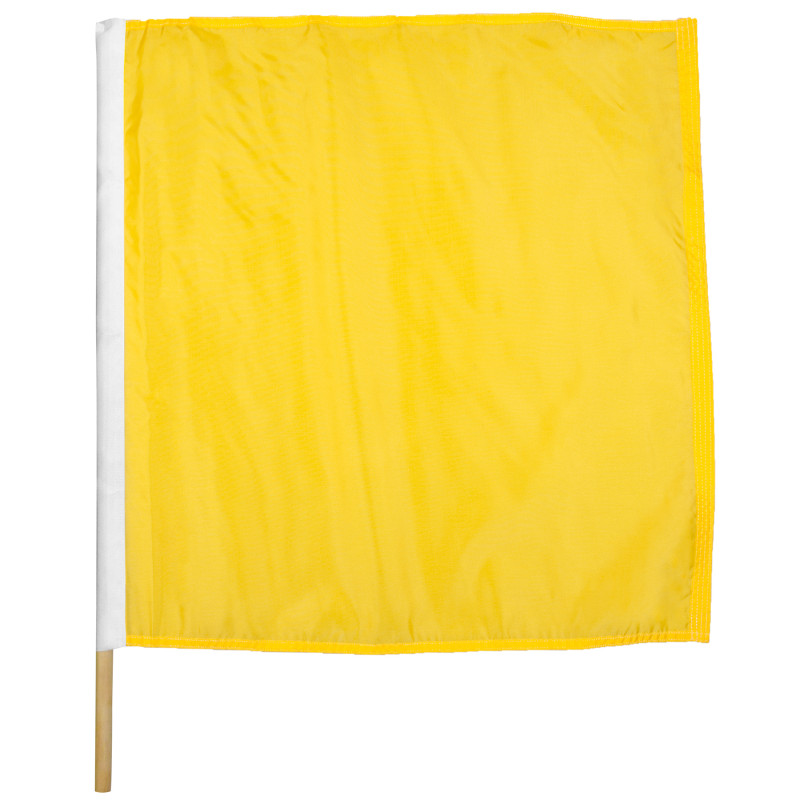 30" x 30" Caution Polyester Motorcycle Racing Flag