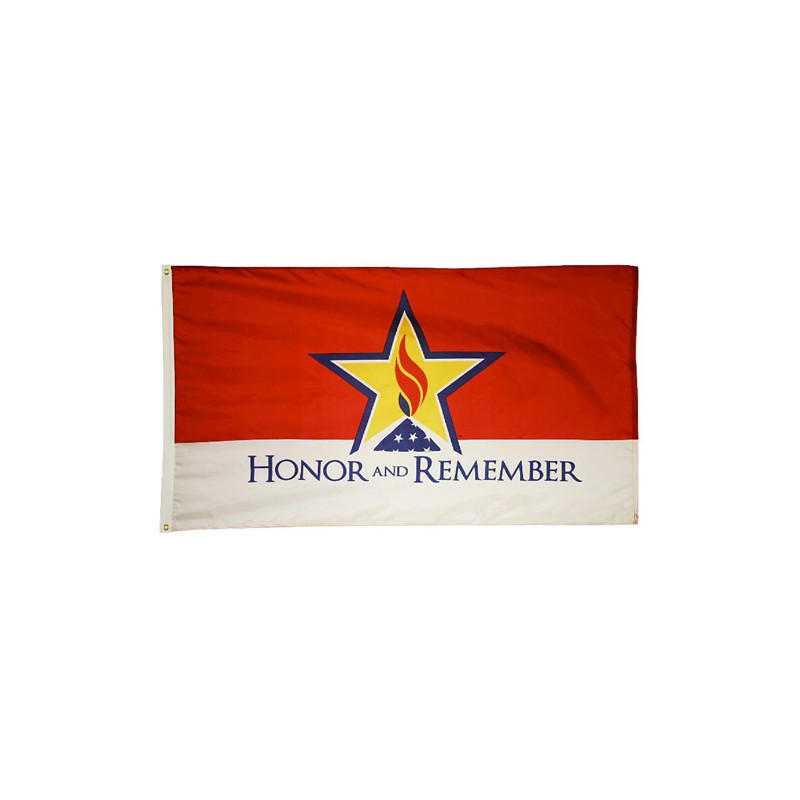Honor & Remember 2' x 3' Outdoor Nylon Flag with Heading and Grommets