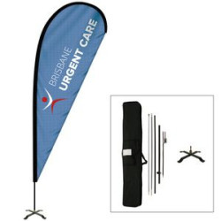 Full custom full color 8' Double Sided Teardrop Flag