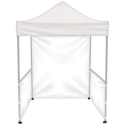 6.5' Square Canopy Tent with 1 Full Single Sided Wall & 2 Single Sided Half Walls