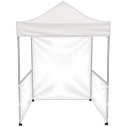 6.5' Square Canopy Tent w/1 Full Double Sided Wall & 2 Double Sided Half Walls
