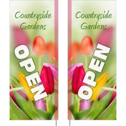 3' x 8' Custom Double Sided Square Feather Flag