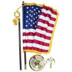 9' US Indoor Parade Set with 4' x 6' Nylon Flag