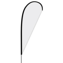 8' Single Reverse Custom Portable Teardrop Banner