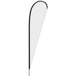 12' Single Reverse Custom Portable Teardrop Banner