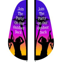 3' x 10' Custom Double Sided Feather Flag