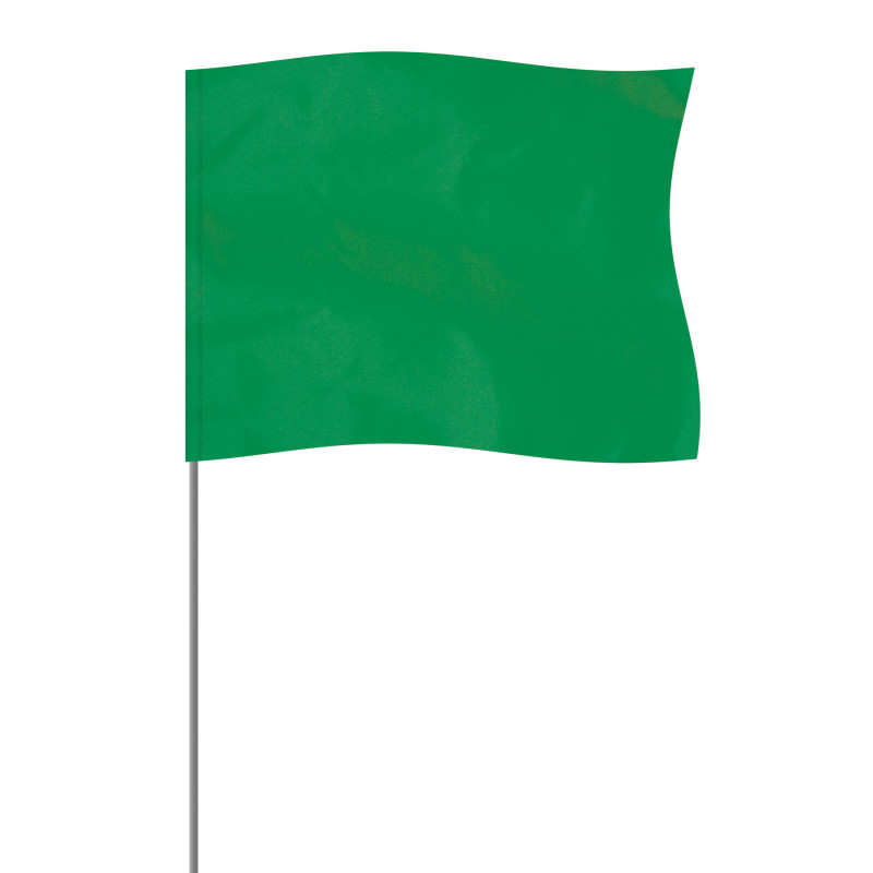 Green 4" x 5" Marker Flag on a 36" Wire