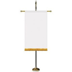 30" x 48" Premium Gonfalon 7' Kit / Straight Cut / Fringe
