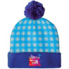 Knit Beanie with Pom and Cuff (Printed Logo)