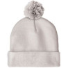 Knit Beanie with Pom and Cuff (Printed Logo)