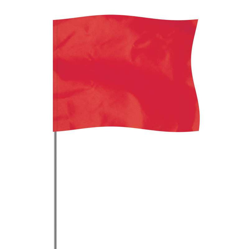 Red 4" x 5" Marker Flag on a 21" Wire