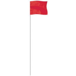 Red 4" x 5" Marker Flag on a 21" Wire