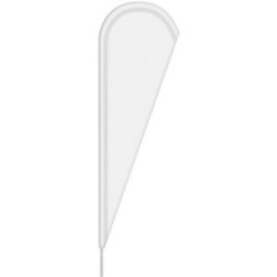 3' x 10' Custom Single Reverse Teardrop Flag