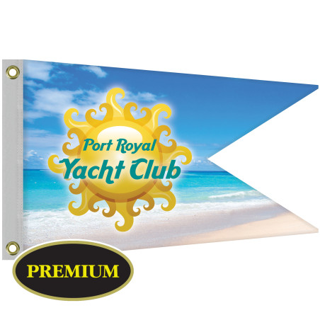 Single Reverse Knitted Polyester Swallowtail Boat Flag (24"x36")